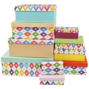 Коробка 15*9,5*6 см. "Яркие ромбы" / 2050841