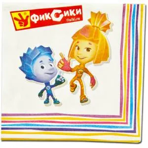 Cалфетки бумажные "Фиксики" 33см 16шт