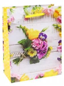 Пакет подарочный М/ПКП-6332 18*23*8 см с ламинацией