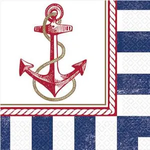 Салфетки бумажные "Морская" 33 см, 16 шт.