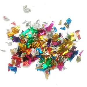 Конфетти для шаров "Мелкая крошка"фольга,разноцветная d=2-4мм., 100 гр.