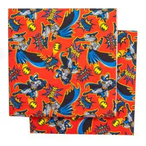 Салфетки бумажные "Бэтмен" красные 33 см, 20 шт 280571