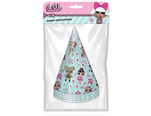 Колпак "Куклы ЛОЛ мятный" / 6 шт.