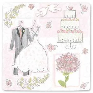 Тарелка "Свадьба Romantic" 25 см. 8 шт.