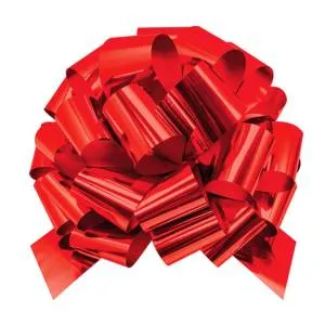 Бант-шар металл Красный D36 см 7 см /1509-1336