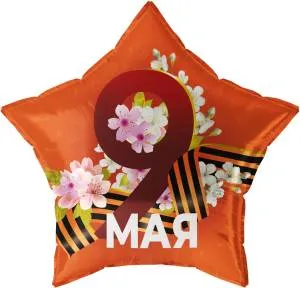 22" Звезда, 9 мая (георгиевская лента) / Китай 13478