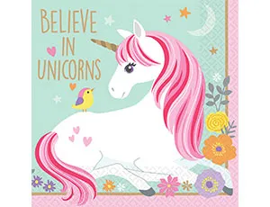 Салфетка "Единорог нежный" 25 см 16 шт./1502-3223