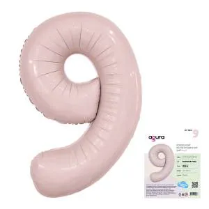 Цифра 9 - 40" Slim Пыльная роза (Россия) 1207-5360