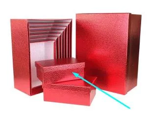 Коробка Текстура кожи красная 19*13*7.5 /SY605-RED