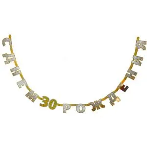Гирлянда - буквы  "С ДР 30" голография, 2,4 м /1505-1861
