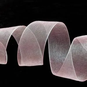 Лента Органза Розовый / 25мм*22,85 м