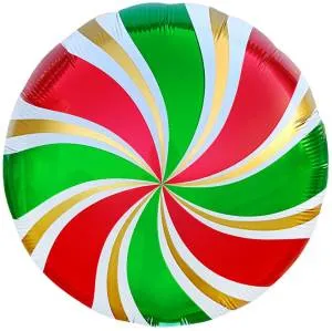 18" Круг, Леденец красный/зеленый (Китай) / 26809