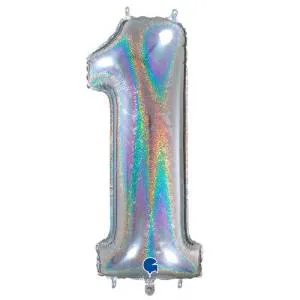 Цифра "1" - Серебро голография в упак. /Grabo                     