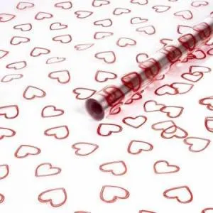 Пленка прозрачная "Сердечки №2" красный 70 см, 200 гр../ 88032325