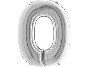 Буква "O" 40" -  серебро Grabo