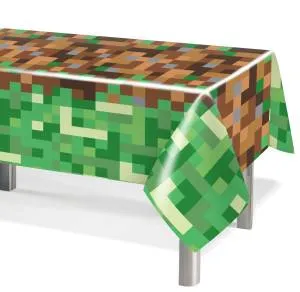 Скатерть "Пиксели" зеленый/коричневый 137*183 см 6012129