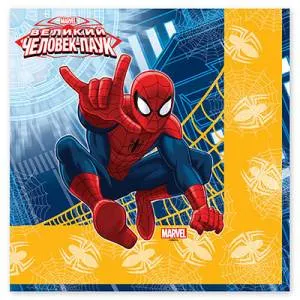 Салфетки бумажные "Человек-Паук" 33 см. 20 шт 