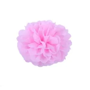 Помпон из бумаги 20 см (розов)