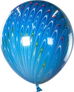 18" Павлин, Синий, агат (Китай) 618103