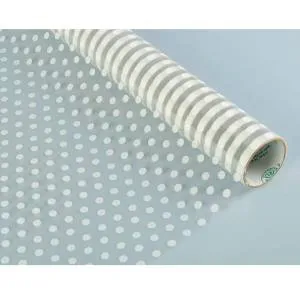 Пленка Горошек на матовой пленке Белый  60 см*10 м./1151-70