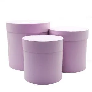 Коробка цилиндр 18*18 см. Розовый/ FUT0089Р