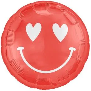 18" Смайл с сердечками (Россия) / 1207-4191