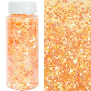 Конфетти фольга Желтый перламутр (шестиугольники) 90 гр./521348