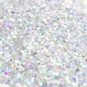 Конфетти фольга Шестиугольники, Серебро  0,25см 100 гр./6015264