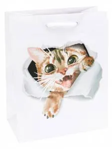 Пакет подарочный ПКП-8821 26,4*32*13,6 см с мат ламинацией и глиттером