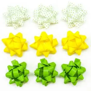 Бант-звезда, летний микс 5 см, 25 шт./17812