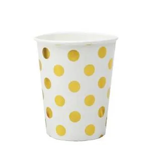 Стаканы Горох золотой на белом 260 мл / 6 шт.