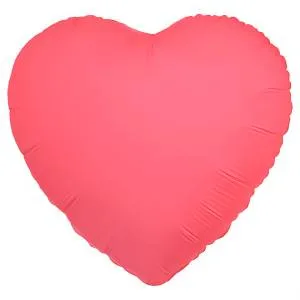 18" Сердце розовый неон (Китай) 26233/ 1204-1556