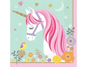 Салфетка "Единорог нежный" 33 см 16 шт./1502-3224