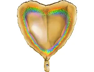 18" Сердце Блеск Золото (Grabo)/1205-0141