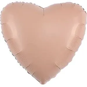 Сердце винтажная роза, сатин 32"