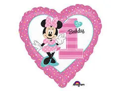 Шар 18" Минни Маус 1-ый ДР (Анаграм)/1202-2290