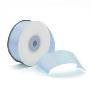 Лента атлас жемчужно-голубой 12 мм*22,85 м