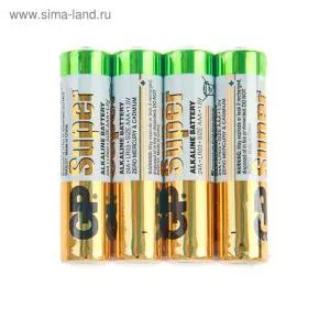 Батарейка алкалиновая GP Super, AАA (4 шт.) / 470420