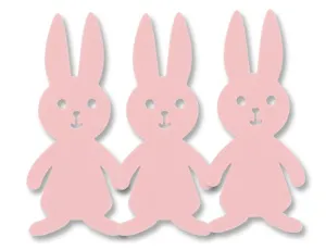 Фигура мягкая "Зайчик розовый" 15 см (5 шт)