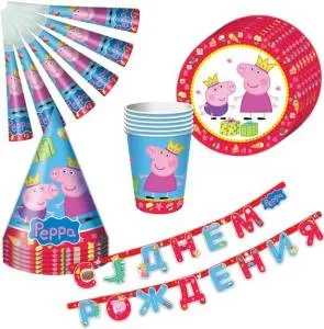 Набор "Пеппа-принцесса"(сервировка),25 предметов