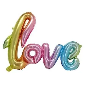 Надпись "LOVE" радужная 39"/Китай
