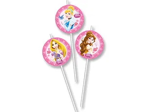 Трубочка д/кокт "Принцесс Гламур" 24см 6 шт.