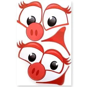 Наклейки "Поросенок" (2 компл. на листе)