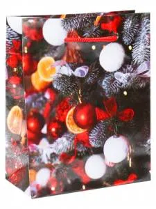 Пакет подарочный ПКП-6143 26,4*32,7*8 см с глянц. ламинацией 