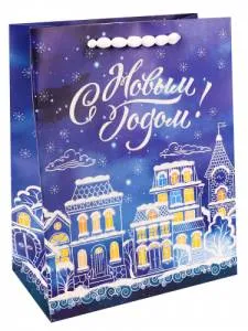 Пакет подарочный ПКП-3951 18*23*10 см с мат.ламинацией,мягкими ручками и флоком