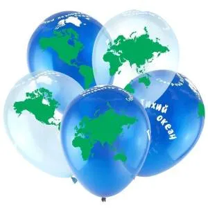 12"  Шар Земля, ассорти кристал (Турция)