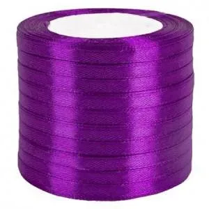 Лента атлас фиолетовая 0,6 см.*22,85 м./ 88043975