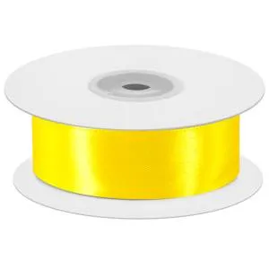 Лента атлас желтый 7 мм*22,85 м