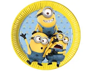 Тарелки Милые Миньоны 23см 8шт