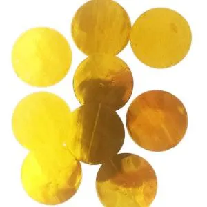 Конфетти для шаров "Круг золото" d=4см., 50 гр.